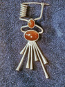 Diane Marie Roselli - Pin With Carnelian Cabs