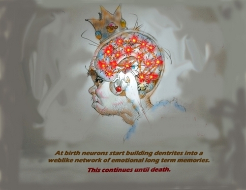 Brain cells with dentrites