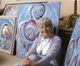 Photography--PortraitThe artist surrounded by her art work