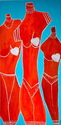 Painting--Acrylic-FigurativeMannequins with hearts #4