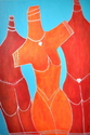Painting--Acrylic-FigurativeMannequins with hearts #5
