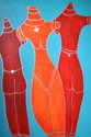 Painting--Acrylic-FigurativeMannequins with hearts #6