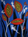 Painting--Acrylic-FloralStar Tulips in Black Grass