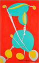Painting--Oil-AbstractEvolution of Star Tulips Red