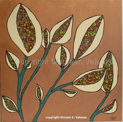 Painting-Floral-Star Tulips on Branches