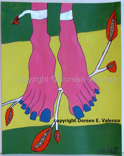Painting-Fantasy-In the Pink with Blue Polish