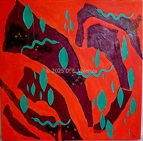 Painting-Southwestern-Turquoise Rain