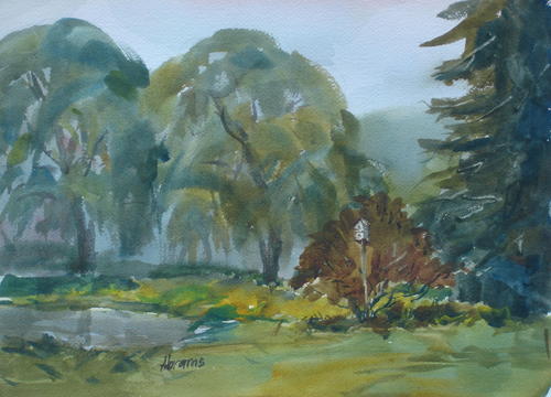 Painting-Watercolor-Two Willows