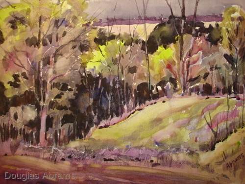 Painting-Watercolor-Road To Westwood