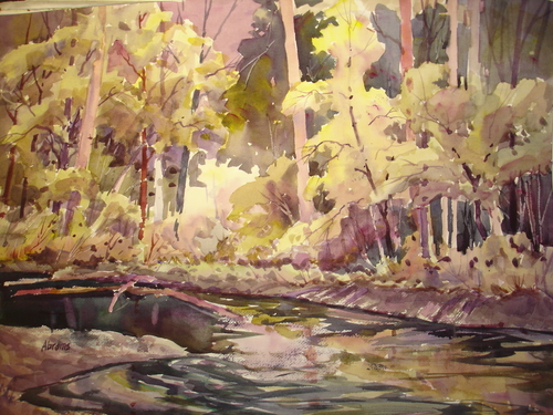 Painting-Watercolor-Return to Blue River