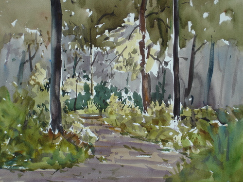 Painting-Watercolor-Houchin's Lane
