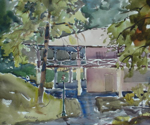 Painting-Watercolor-Shelter House, Memorial Park