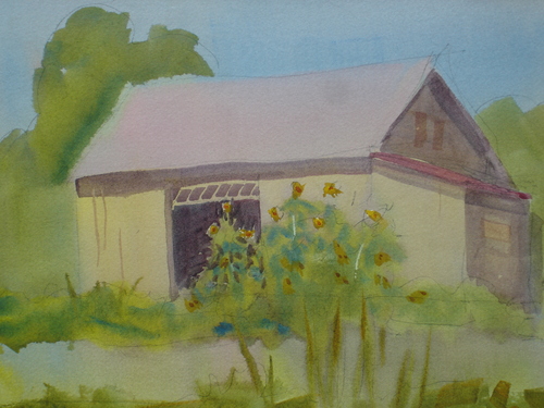 Painting-Watercolor-Sunflowers