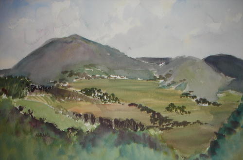 Painting-Watercolor-View From Bristol Road, Boone, NC