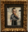 Painting--Oilmeah shearim boy with ices