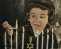 Painting--Oilchanukah lighting