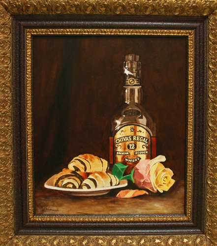 Painting-chivas and crousants