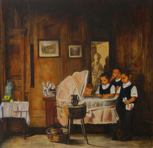 Painting-vacht nacht