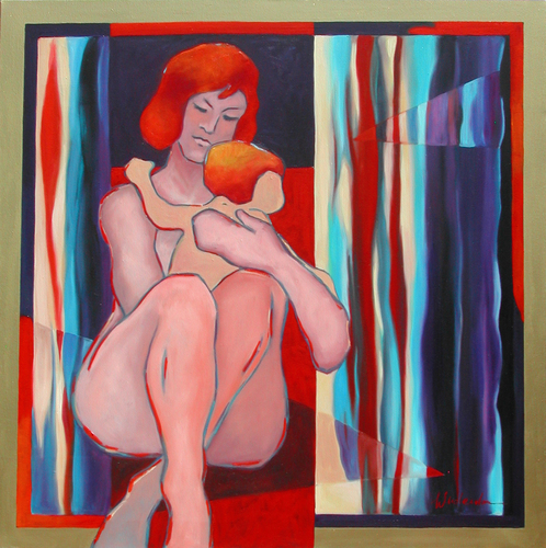 Painting-Oil-Mother and Child