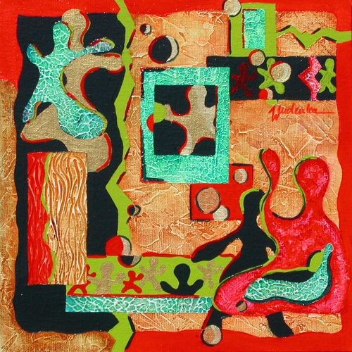 Painting-Acrylic-Dance of the Gully Gumpbies