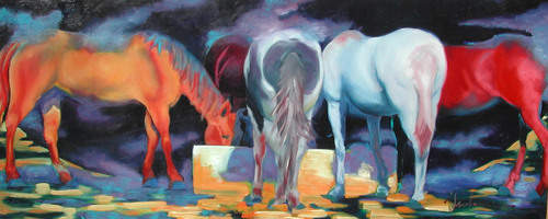 Painting-Oil-Feeding Time