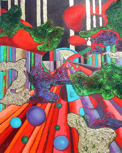 Painting-Acrylic-Composition in Red