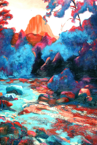 Painting-Oil-By the River
