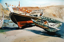 watercolor,fishing,boats -  Painting