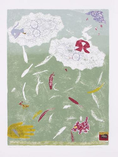 Print Making-Surrealism-The Day It Rained Feathers