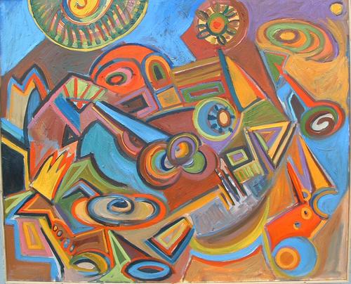 Painting-Oil-Jazz Notes