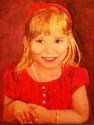 Portraiture,reds,youth,girl,grandaughtor, daughtor,open,happy, youthful,Blonde, - Portrait Painting