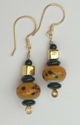 Lampwork and Gold Earrings