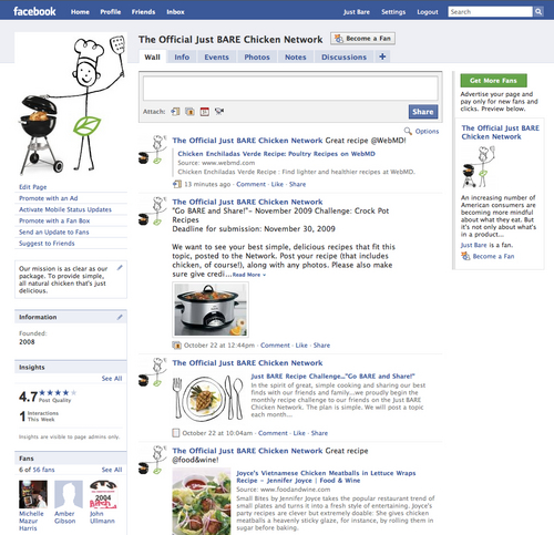 Just BARE�- Social Media (Facebook) 2009