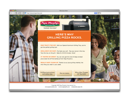 Papa Murphy's Traeger Grilling Minisite 2009