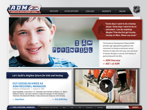 USA Hockey (ADM) Website 2009