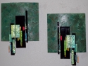 Elizabeth Dunlop, fused, glass, Dichroic, copper, abstract - Non-representational Mixed Media