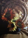 Drawing--Colored pencil-Still LifeSunflowers and Vera's Pillow