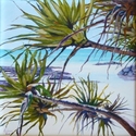 Eileen Lee - Through the Pandanas 12"x12" Oil on Board