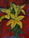 LILIES OF EXPECTATION oil on canvas