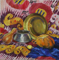 UZBEK SILK oil on canvas