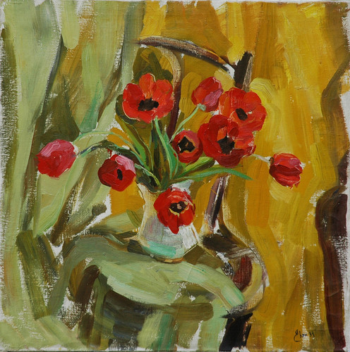 Painting-Oil-TULIPS oil on canvas