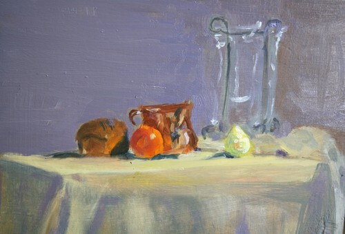 Bread, Orange and Pear