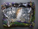 felt, photography, handspun fiber,fiber art, art and science, lava, lavatube, volcanic mineral formations, mixed media - Symbolism Fiber Art