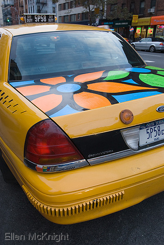 Photography-Decorated Taxi