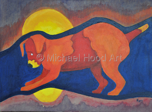 Painting-Acrylic-Digging For Gold