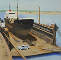 Repairing Ship in Floating Dock
