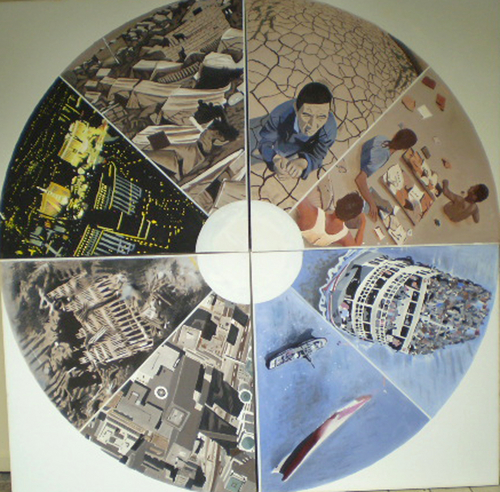 Painting-Oil-Upside Down World