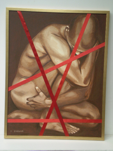 Painting-Oil-Red Tape