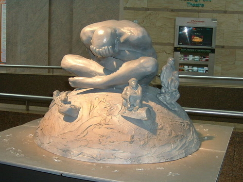 Sculpture-Fiberglass-Man's Descent