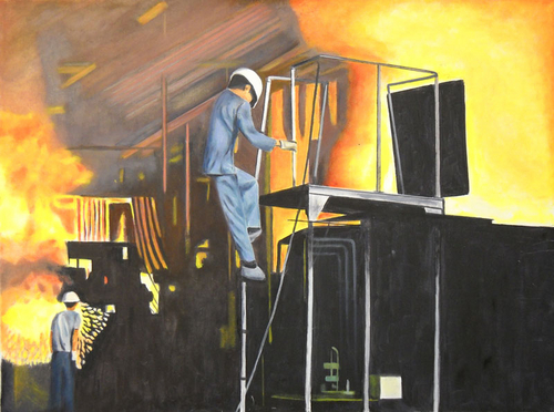 Painting-Oil-Steel Furnace